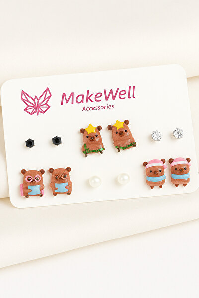 MakeWell Steel Needle Hello Kity Kuromi My Melody Designed Christmas Earrings...