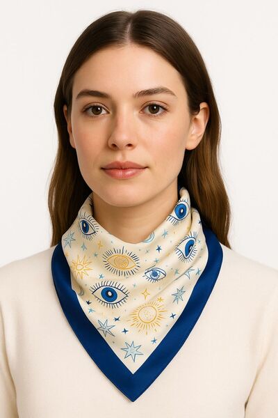 Mavi Masal Eye Patterned Scarf