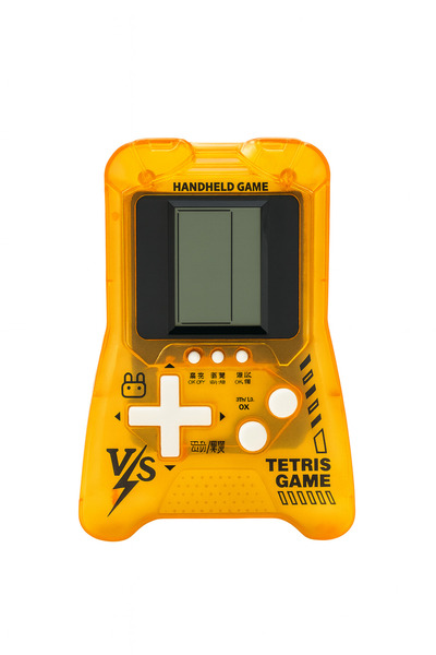 OEM Mini consolă de jocuri puzzle portocalie, jocuri tip Tetris, portabilă pentru copii de peste 3 ani