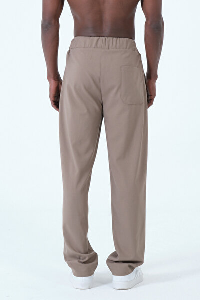 RELAXL Oversized Long Wide Leg piped Mink Color Baggy Trousers