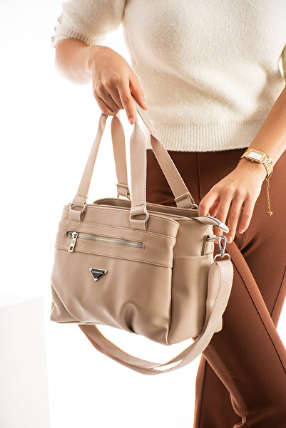 Sanmorris Kadın Yumuşak Deri 6 Bölmeli Çapraz Omuz Askılı Gündelik Çanta & El Çantası Orta Boy(33x22x11)