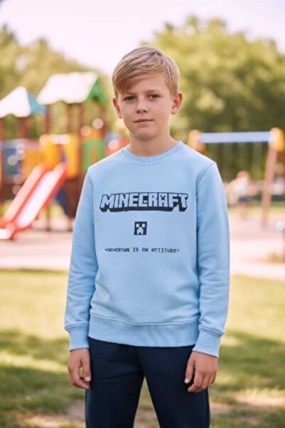 EMSA LİFE طقم سويت شيرت/بدلة رياضية للأولاد باللون الأزرق الرقمي مطبوع