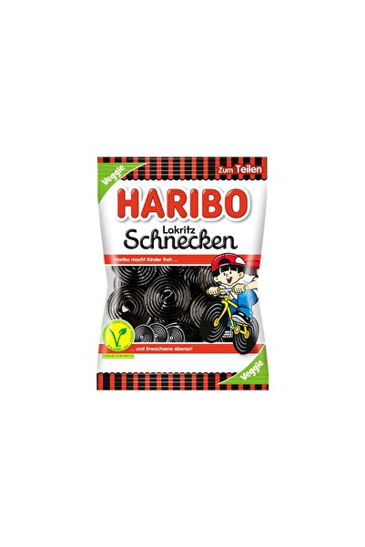 Haribo Lakritz Schnecken Jelibon 175 gr Veggie (Vejeteryan)