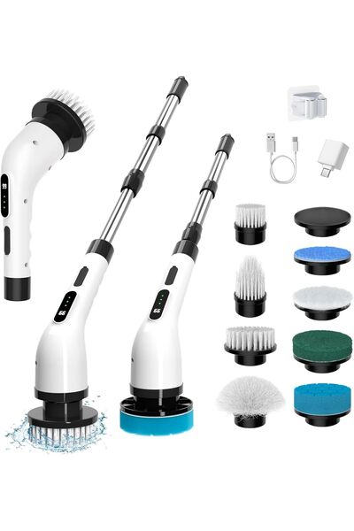 Arabest مكنسة كهربائية دوارة (9 في 1) بمقبض طويل لاسلكي مع شاشة عرض للطاقة