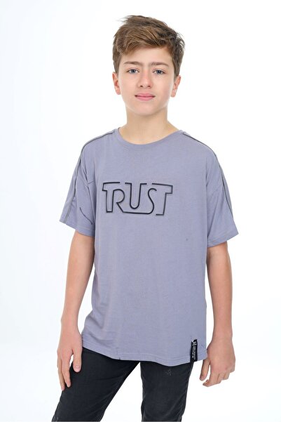Toontoy Tricou cu mânecă scurtă pentru băieți, cu imprimeu și guler rotund - ...