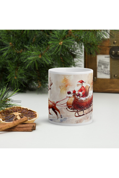 BaoBao Cană ceramică de Crăciun 330 ml (11 oz) – design festiv, durabilă