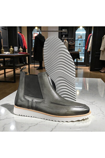 VİVA SHOES 100% Genuine Leather Eva Sole Chealsea Men's Boots