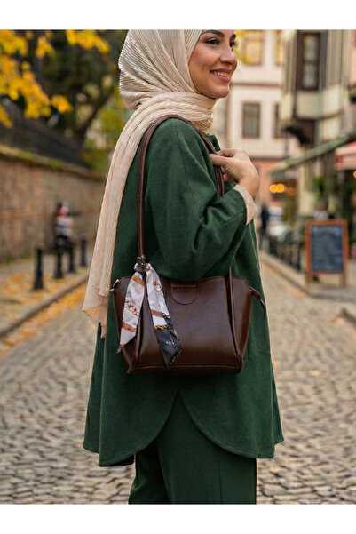 MRB Leather Women's Shoulder Bag with Scarf Women's Shoulder Bag