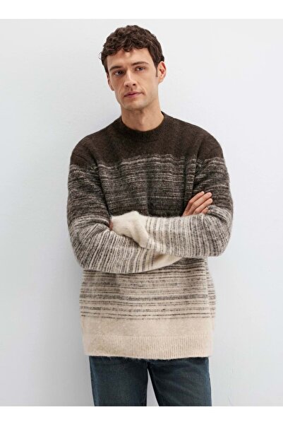 Mavi M0710381-70251 Crew Neck Sweater Men's Sweatshirt Brown