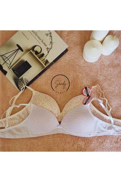 Koza soft 2-Pack Cotton Training Bras for Young Girls and Children with Sponge Padding, No Underwire, Adjustable Straps