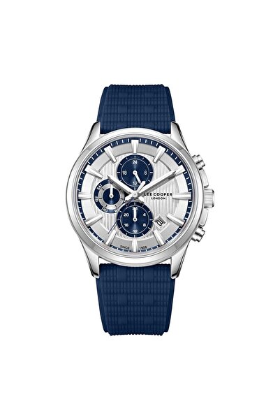 Lee Cooper LC08183.339 Erkek Kol Saati - Lacivert Silikon Kordon – 43 mm – Mu...