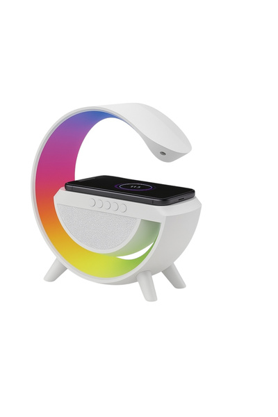 OEM Bluetooth Speaker with Wireless Charging and RGB LED Light, Phone Stand, Model BT-2301