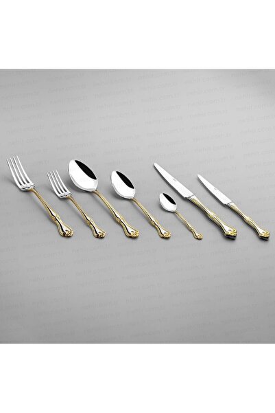 Nehir Lalezar Altın 12-Piece Cake Knife Set
