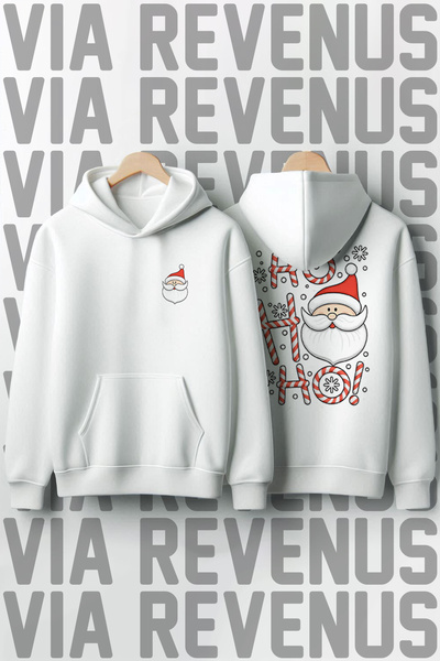 Vordevia سويت شيرت سانتا كلوز لعيد الميلاد مطبوع مصنوع من القطن بنسبة 100% عا...