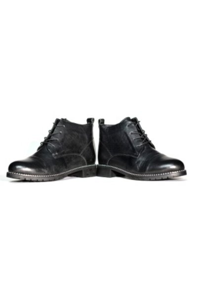Johan Scarpe Ghete din piele pentru femei 700-negru