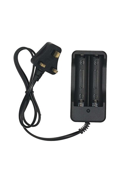 Generic 2 Slots 18650 Li-ion Battery Charger With LED Indicator Black