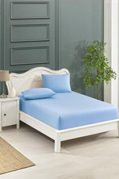 VENTİ VENTİSCA Purecotton Comfort Cotton Fitted Elastic Sheet + Pillowcase Set