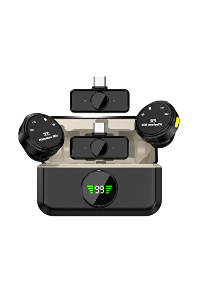 Generic Wireless Microphone With Battery & Magnetic Lavalier For Phone Recording & Live Broadcast - Q9