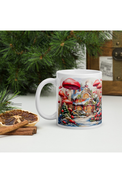 BaoBao Christmas ceramic mug 330 ml (11 oz) – festive design, durable
