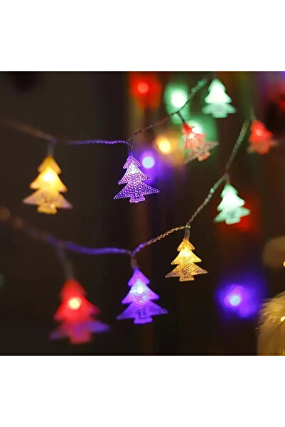 OEM Instalație solară 50 LED-uri în formă de brad de Crăciun, 10 metri, multi...