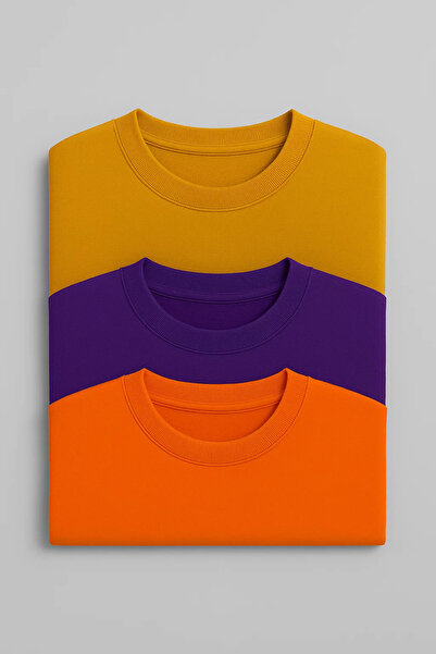 COMBİNE MİCHAİL Men's Casual Basic Crew Neck 3-Piece Sweater