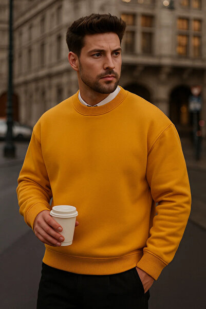 COMBİNE MİCHAİL Men's Casual Basic Crew Neck 3-Piece Sweater