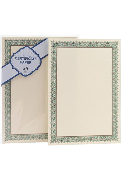 Roco Certificate Card A4 Brief Card 180 gsm Beige/Green