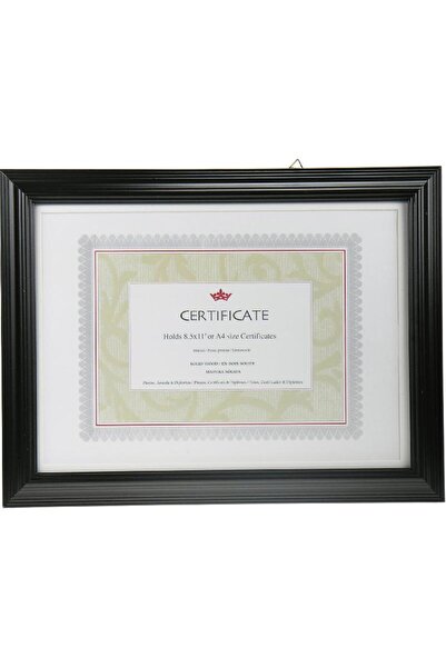 Roco إطار شهادة A4/Letter إطار خشبي أسود