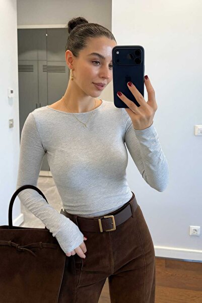 sinemkivanc co BOAT NECK TRANSPARENT BLUZ