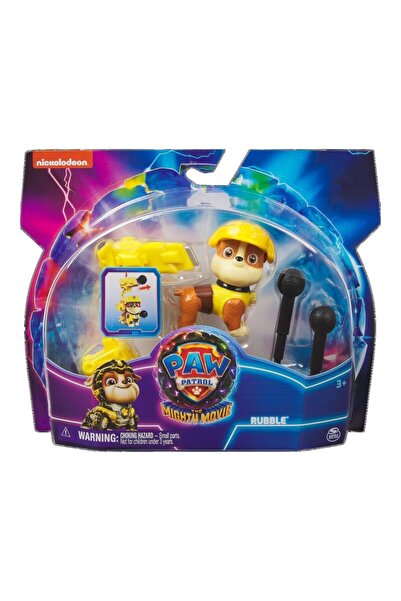 Spin Masters Paw Patrol The Mighty Movie - Rubble figure with launcher