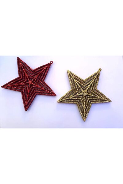 Generic زينة عيد الميلاد على شكل نجمة لامعة متلألئة - زينة متألقة لشجرة عيد ا...