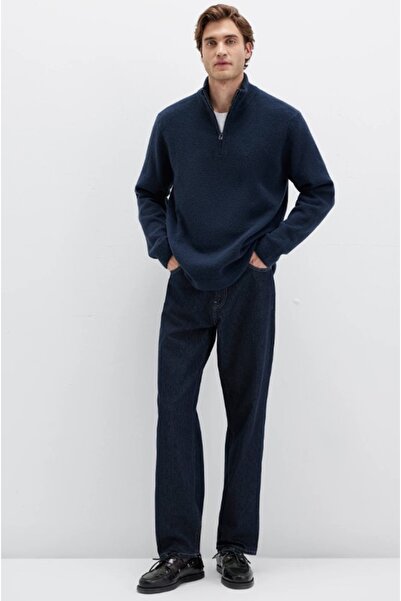 Mavi M0710380 Half Zip Pullover Half Zipper Men's Sweatshirt Dark Blue