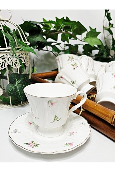 Casalina Set of 12 pieces/ 6 plates/6 cups, ceramic SweetFlower model