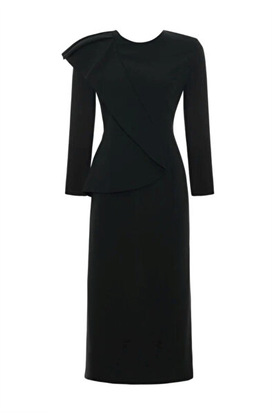 KAMEYA Asymmetrical Flared Midi Dress