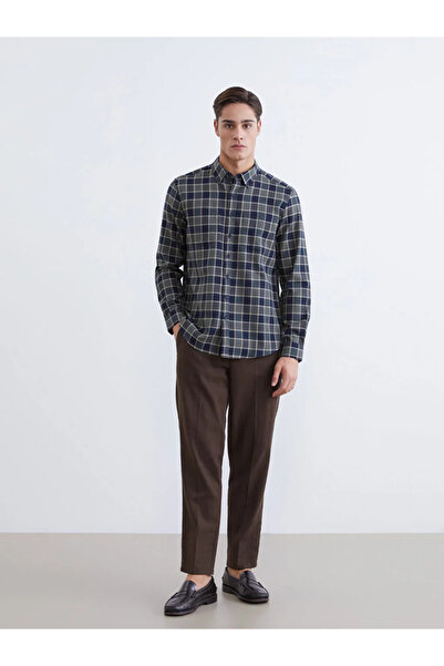 LC Waikiki Long Sleeve Plaid Pattern Men's Shirt