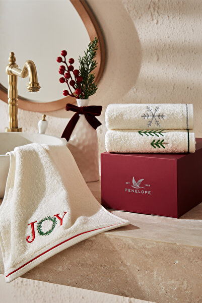 Penelope New Year Themed 100% Cotton 3-Piece Boxed Towel Set - Joy Box