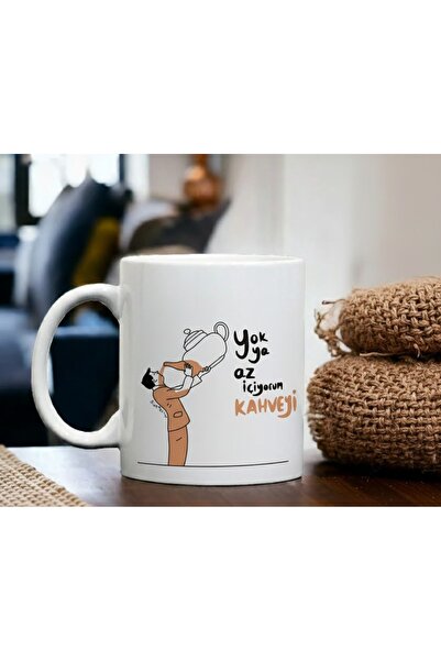 sartre art كوب بورسلين بتصميم 'لا أشرب كثيراً'