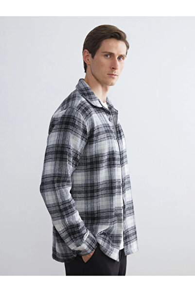 LC Waikiki Regular Fit Long Sleeve Plaid Gabardine Men's Shirt