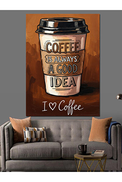 KanvasSepeti Hârtie cafea Pictură în ulei de înaltă calitate texturat Pânză P...