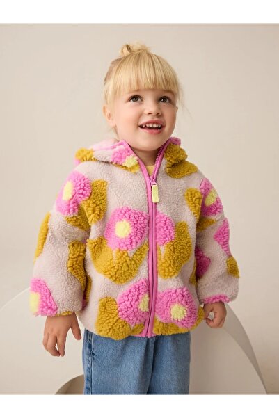 Next Baby Lilac Floral Patterned Zippered Fleece