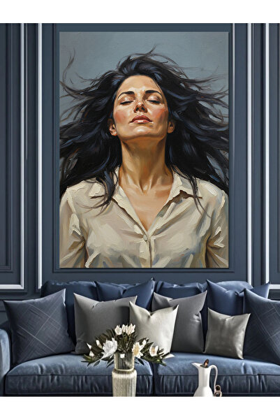 KanvasSepeti Pictură în ulei de înaltă calitate cu tematică feminină orientat...