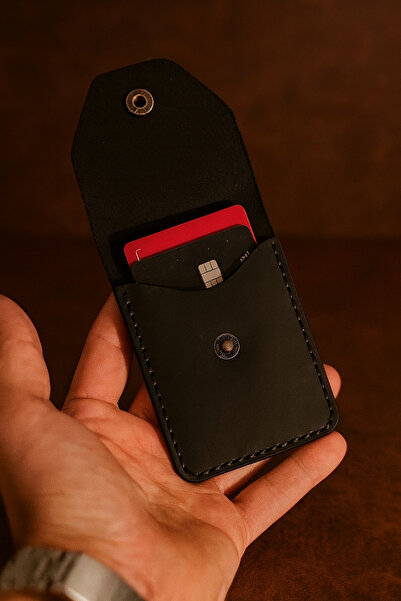 Colermi Genuine Leather Handmade Vintage Card Holder – Small Size Minimalist Wallet – 6 Card Capacity Card Holder