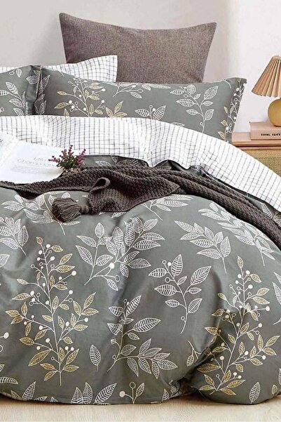 Comfort Craft Easy-Iron Duvet Cover Set Double Size Leaf Emerald Green