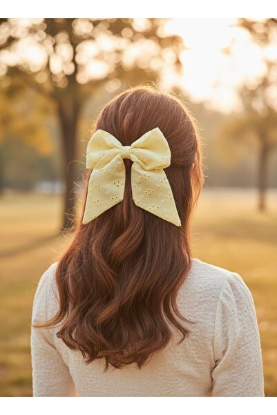 Toka Delisi Fisto Handmade Yellow Automatic Bow Buckle Special Design, Henna Wedding Women's Buckle