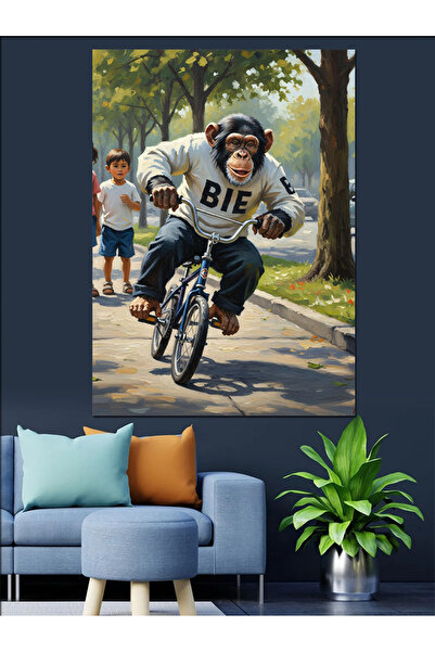 KanvasSepeti Pictură în ulei de înaltă calitate cu tematică de ciclism textur...