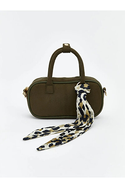 LC Waikiki Women's Shoulder Bag with Scarf Detail and Suede Look