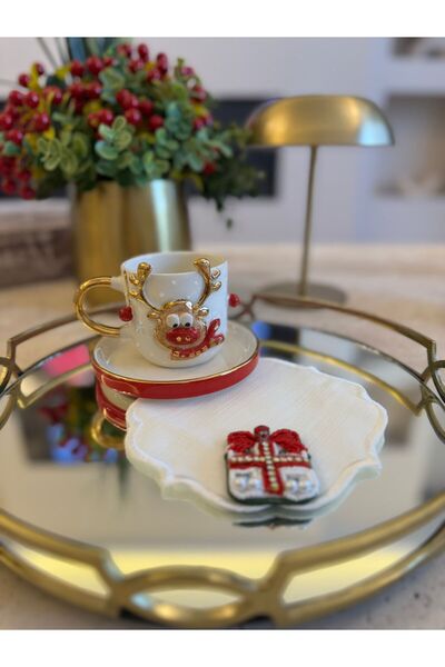 NL ATÖLYE 24 Ayar Altın Detaylı, KIRMIZI BURUN YILBAŞI HEYECANI, %100 El Yapı...