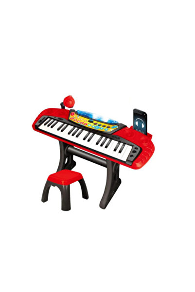 KlaussTech Orgă interactivă pentru copii cu scaun și microfon, melodii demonstrative, volum reglabil, sunet