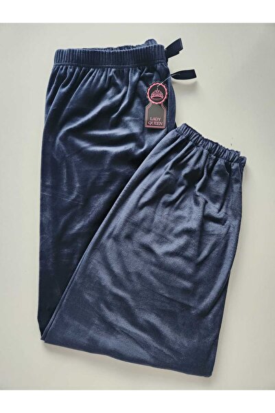 Lady Queen Γαλλικό βελούδινο πιτζάμα με ελαστικό πόδι μεγέθους Battal 8020