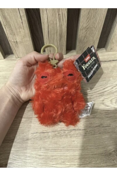 TOYFEST Zuru Fuggler Keychain Red Furry Funny Face Collectible Toy 11 cm